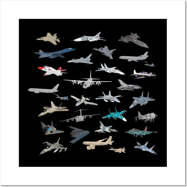 Modern Military Airplanes Wall Art by NorseTech